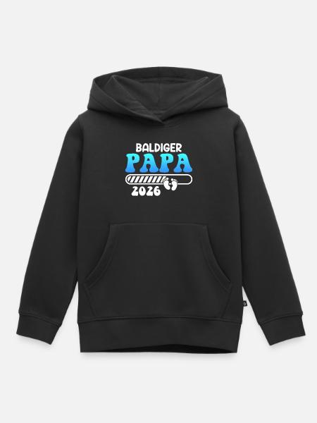 BALD PAPA 2026 Vaterschaft Lustiges - Kinder Premium Organic Hoodie - Schwarz