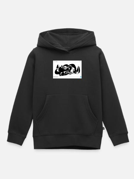 Schwarze Abstraktion Linienflug - Kinder Premium Organic Hoodie - Schwarz