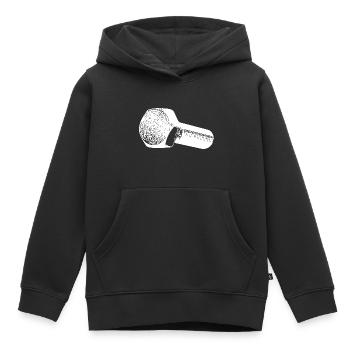 Atelier Tournevis Tournevis Papa Vis - Sweat Premium à capuche enfant bio - noir - Devant - AI Model Kid Male (0cm)