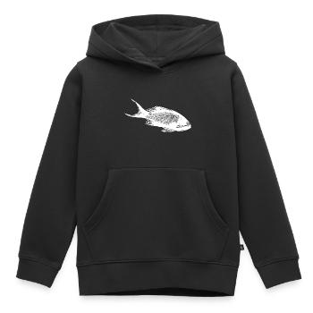 Vintage Korallenrifffisch im Korallenriff - Kinder Premium Organic Hoodie - Schwarz - Vorne - AI Model Kid Male (0cm)