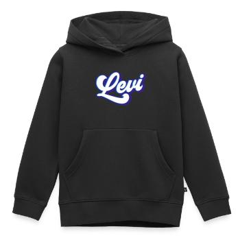 Lévi | Couleurs changeantes - Sweat Premium à capuche enfant bio - noir - Devant - AI Model Kid Male (0cm)