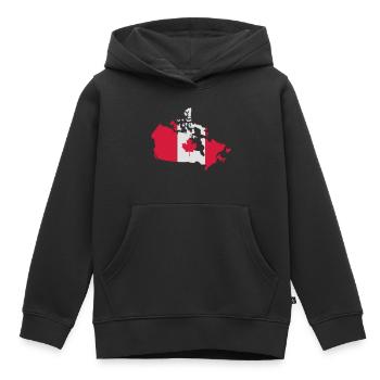Kanada - Kinder Premium Organic Hoodie - Schwarz - Vorne - AI Model Kid Male (0cm)