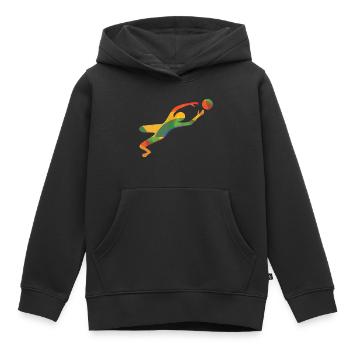 Farbiger Torwart - Kinder Premium Organic Hoodie - Schwarz - Vorne - AI Model Kid Male (0cm)
