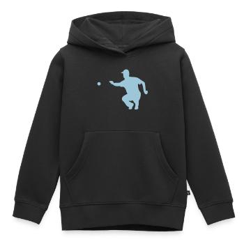 petanque1 Zeiger Ball - Kinder Premium Organic Hoodie - Schwarz - Vorne - AI Model Kid Male (0cm)