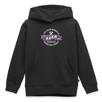 City Aue Erzgebirge football Aue-shirt cadeau - Sweat Premium à capuche enfant bio - noir - Devant - AI Model Kid Male (0cm)