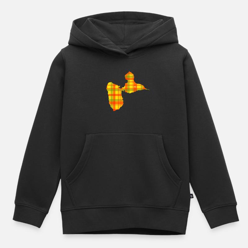 Guadeloupe - Sweat Premium à capuche enfant bio - noir