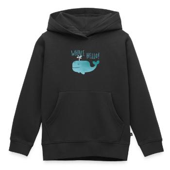 Wal Hallo - Wal - Kinder Premium Organic Hoodie - Schwarz - Vorne - AI Model Kid Male (0cm)