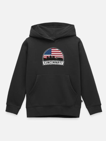 Cincinnati - Kinder Premium Organic Hoodie - Schwarz