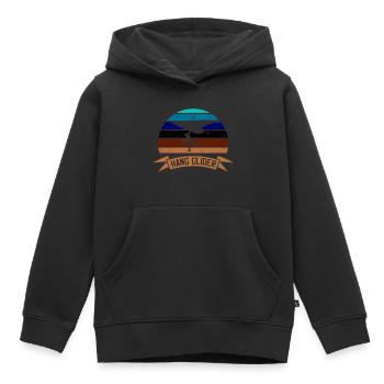 Hanggleiter Drachenflieger Deltasegler - Kinder Premium Organic Hoodie - Schwarz - Vorne - AI Model Kid Male (0cm)