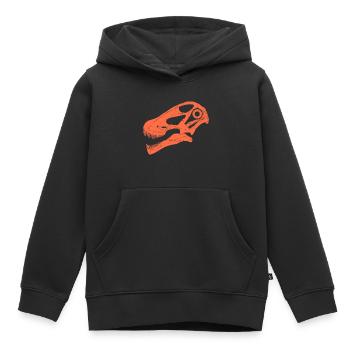 Crâne fossile d’Argentinosaurus - Sweat Premium à capuche enfant bio - noir - Devant - AI Model Kid Male (0cm)
