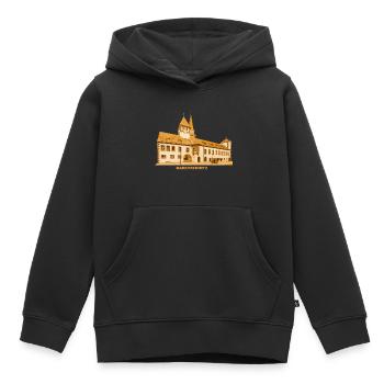 Hôtel de ville de Marktredwitz Haute-Franconie Bavière - Sweat Premium à capuche enfant bio - noir - Devant - AI Model Kid Male (0cm)