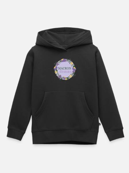 Macron tritt zurück - Kinder Premium Organic Hoodie - Schwarz