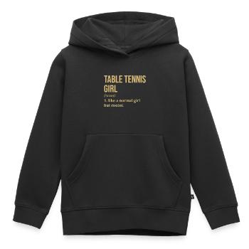 Table Tennis Table Tennis Table Tennis - Kids Premium Organic Hoodie - black - Front - AI Model Kid Male (0cm)