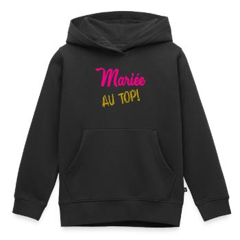 ICH KANN NICHT, ICH BIN VERHEIRATET - Kinder Premium Organic Hoodie - Schwarz - Vorne - AI Model Kid Male (0cm)