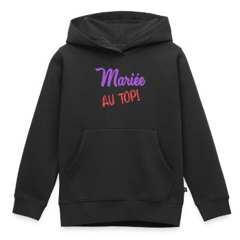 MARIEE - Sweat Premium à capuche enfant bio - noir - Devant - AI Model Kid Male (0cm)