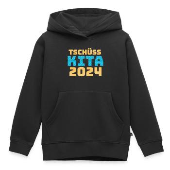 Tschüss Kita 2024 - Kinder Premium Organic Hoodie - Schwarz - Vorne - AI Model Kid Male (0cm)