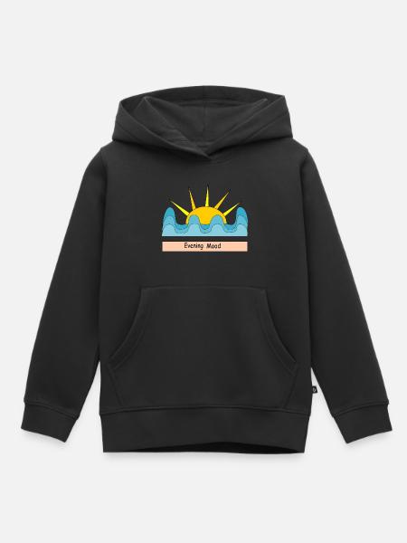 Evening Mood - Kinder Premium Organic Hoodie - Schwarz