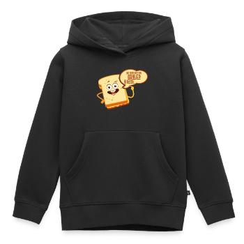 Quelqu’un a-t-il dit sandwich au fromage grillé - Sweat Premium à capuche enfant bio - noir - Devant - AI Model Kid Male (0cm)