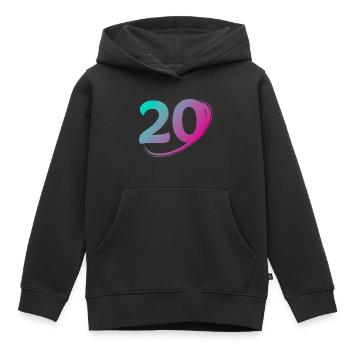 Nummer 20 mehrfarbig - Kinder Premium Organic Hoodie - Schwarz - Vorne - AI Model Kid Male (0cm)