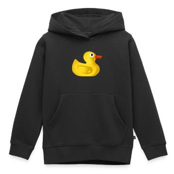 Süße Quietscheente - Kinder Premium Organic Hoodie - Schwarz - Vorne - AI Model Kid Male (0cm)