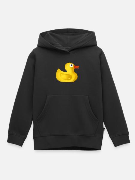 Süße Quietscheente - Kinder Premium Organic Hoodie - Schwarz