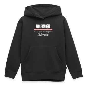 Lac Wolfgang - Sweat Premium à capuche enfant bio - noir - Devant - AI Model Kid Male (0cm)