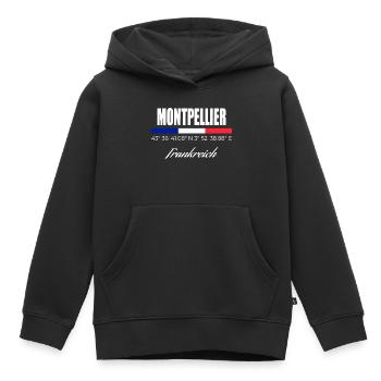 Montpellier - Kinder Premium Organic Hoodie - Schwarz - Vorne - AI Model Kid Male (0cm)