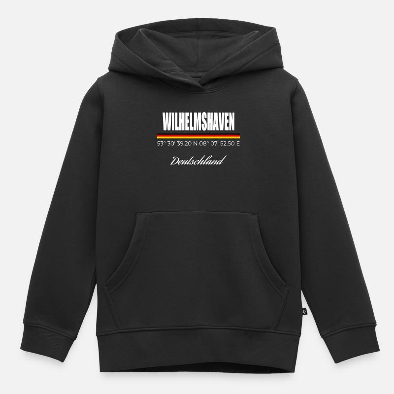 Wilhelmshaven - Sweat Premium à capuche enfant bio - noir