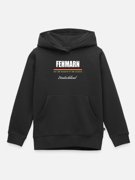 Fehmarn - Kinder Premium Organic Hoodie - Schwarz