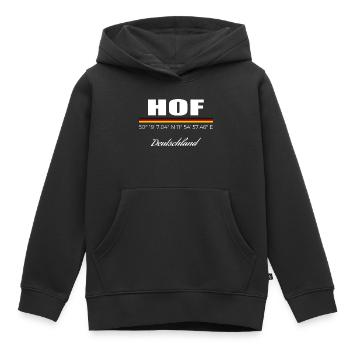 Hof - Kinder Premium Organic Hoodie - Schwarz - Vorne - AI Model Kid Male (0cm)