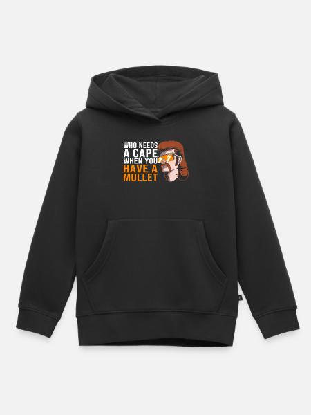 Mullet Haarschnitt Vokuhila - Kinder Premium Organic Hoodie - Schwarz