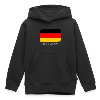 Drapeau allemand Drapeau allemand Utilisé Look Home - Sweat Premium à capuche enfant bio - noir - Devant - AI Model Kid Male (0cm)