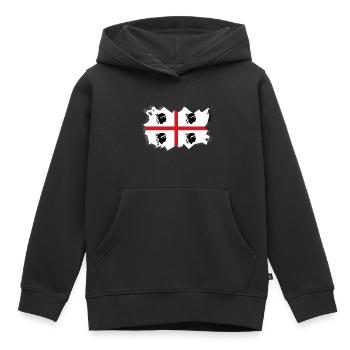 Drapeau de la Sardaigne Drapeau de la Sardaigne Drapeau de la Sardaigne - Sweat Premium à capuche enfant bio - noir - Devant - AI Model Kid Male (0cm)