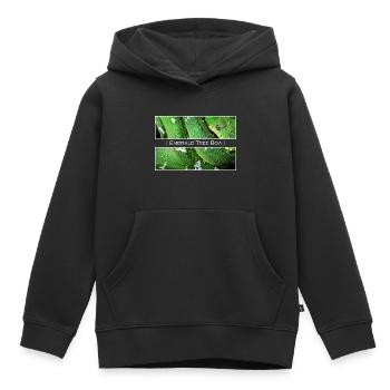 Emerald Tree Boa - Sweat Premium à capuche enfant bio - noir - Devant - AI Model Kid Male (0cm)