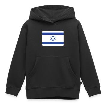 ISRAEL - Sweat Premium à capuche enfant bio - noir - Devant - AI Model Kid Male (0cm)