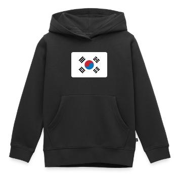 SÜD-KOREA FLAGGE - Kinder Premium Organic Hoodie - Schwarz - Vorne - AI Model Kid Male (0cm)