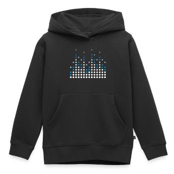 Music Equalizer - Kids Premium Organic Hoodie - black - Front - AI Model Kid Male (0cm)