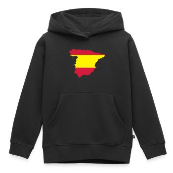 spanien - Kinder Premium Organic Hoodie - Schwarz - Vorne - AI Model Kid Male (0cm)