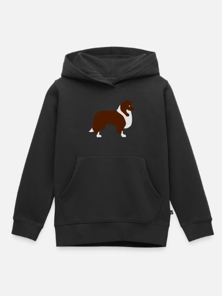 Collie - Kinder Premium Organic Hoodie - Schwarz