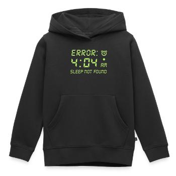Erreur 404, sommeil pas trouvé joueur programmeur drôle - Sweat Premium à capuche enfant bio - noir - Devant - AI Model Kid Male (0cm)