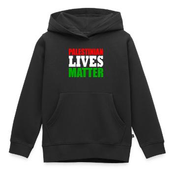 palestinian lives matter - Kids Premium Organic Hoodie - black - Front - AI Model Kid Male (0cm)