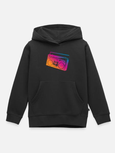 Ghettoblaster Music - Kinder Premium Organic Hoodie - Schwarz