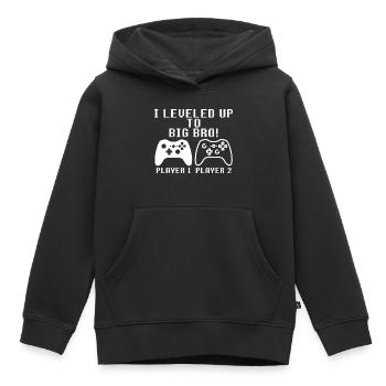 Ich stieg auf Big Bro auf - Kinder Premium Organic Hoodie - Schwarz - Vorne - AI Model Kid Male (0cm)