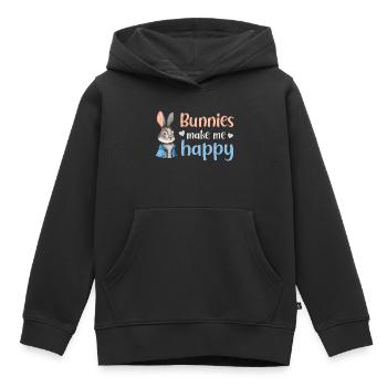 Rabbit Rabbit - Kids Premium Organic Hoodie - black - Front - AI Model Kid Male (0cm)