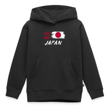 Nous sommes la conception des drapeaux du Japon - Sweat Premium à capuche enfant bio - noir - Devant - AI Model Kid Male (0cm)