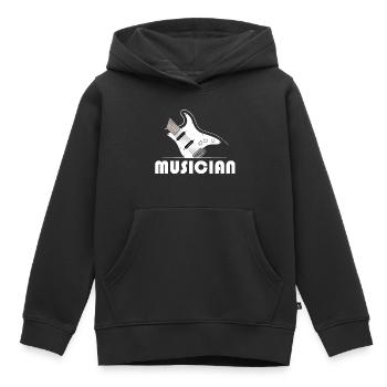musicien musicien eGuitar Guitar Band Musicien - Sweat Premium à capuche enfant bio - noir - Devant - AI Model Kid Male (0cm)