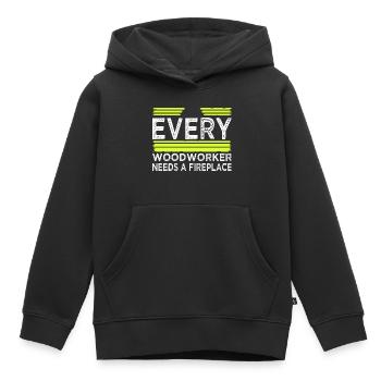 cabinetmaker tools cutter forestry - Kinder Premium Organic Hoodie - Schwarz - Vorne - AI Model Kid Male (0cm)