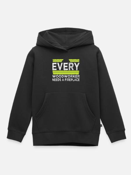 cabinetmaker tools cutter forestry - Kinder Premium Organic Hoodie - Schwarz