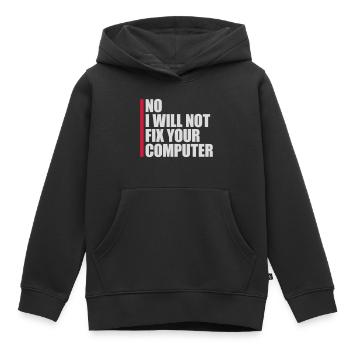 Ne pas réparer votre ordinateur - Sweat Premium à capuche enfant bio - noir - Devant - AI Model Kid Male (0cm)