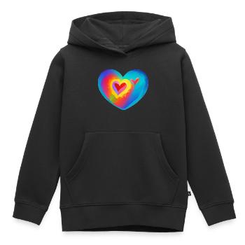 Hochzeit Muttertag Valentinstag Verlobung Liebe - Kinder Premium Organic Hoodie - Schwarz - Vorne - AI Model Kid Male (0cm)